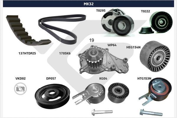  MK32 Zestaw pasek alternatora MK32: Dobra cena w Polsce na 2407.PL - Kup Teraz!