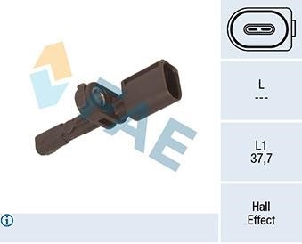 FAE 78451 Sensor, wheel speed 78451: Buy near me in Poland at 2407.PL - Good price!