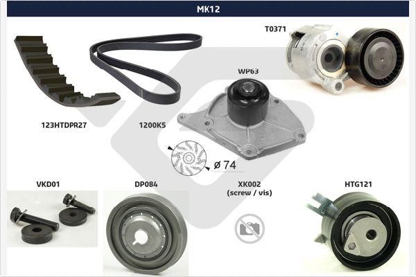  MK12 Комплект ремня генератора MK12: Отличная цена - Купить в Польше на 2407.PL!