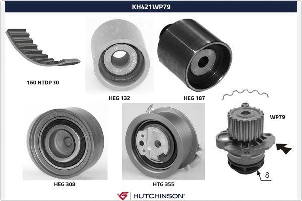 Hutchinson KH 421WP79 TIMING BELT KIT WITH WATER PUMP KH421WP79: Buy near me in Poland at 2407.PL - Good price!