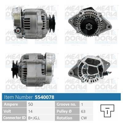 Meat&Doria 5540078 Alternator 5540078: Buy near me in Poland at 2407.PL - Good price!