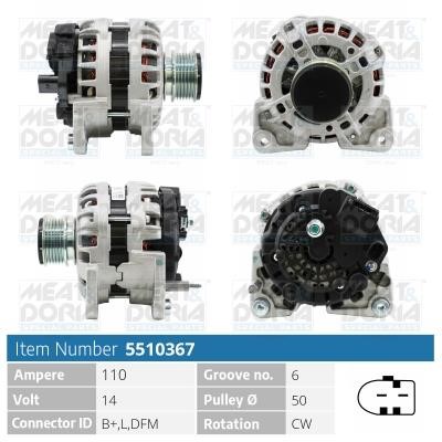 Meat&Doria 5510367 Alternator 5510367: Buy near me at 2407.PL in Poland at an Affordable price!