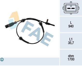 FAE 78307 Sensor ABS 78307: Kaufen Sie zu einem guten Preis in Polen bei 2407.PL!