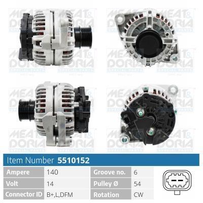 Meat&Doria 5510152 Alternator 5510152: Buy near me at 2407.PL in Poland at an Affordable price!