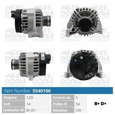 Meat&Doria 5540106 Alternator 5540106: Buy near me at 2407.PL in Poland at an Affordable price!