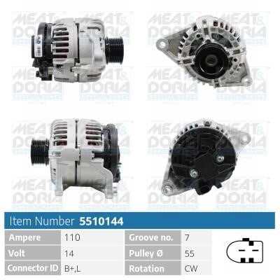 Meat&Doria 5510144 Alternator 5510144: Buy near me at 2407.PL in Poland at an Affordable price!