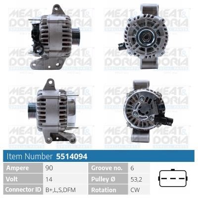 Meat&Doria 5514094 Alternator 5514094: Dobra cena w Polsce na 2407.PL - Kup Teraz!