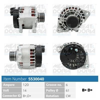 Meat&Doria 5530040 Alternator 5530040: Buy near me at 2407.PL in Poland at an Affordable price!