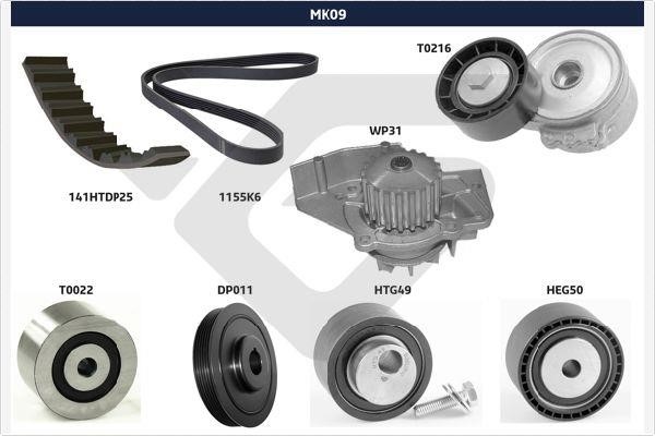  MK09 Drive belt kit MK09: Buy near me in Poland at 2407.PL - Good price!