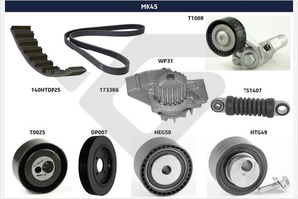  MK45 Drive belt kit MK45: Buy near me in Poland at 2407.PL - Good price!