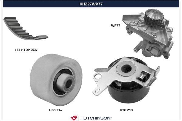 Hutchinson KH 227WP77 TIMING BELT KIT WITH WATER PUMP KH227WP77: Buy near me in Poland at 2407.PL - Good price!