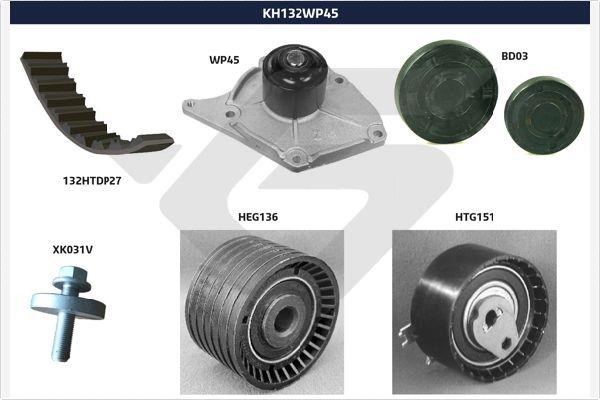  KH 132WP45 Ремінь ГРМ, комплект з водяним насосом KH132WP45: Приваблива ціна - Купити у Польщі на 2407.PL!