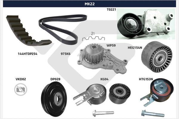  MK22 Комплект ремня генератора MK22: Отличная цена - Купить в Польше на 2407.PL!