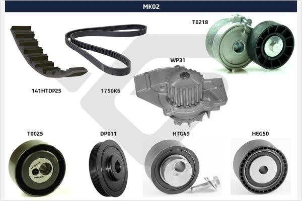  MK02 Комплект ремня генератора MK02: Отличная цена - Купить в Польше на 2407.PL!