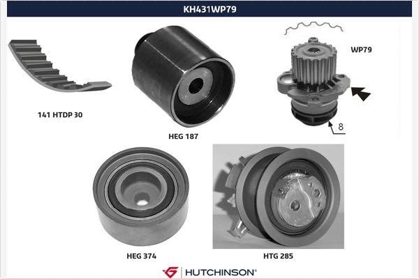 Hutchinson KH 431WP79 Zestaw rozrządu z pompą wody KH431WP79: Dobra cena w Polsce na 2407.PL - Kup Teraz!