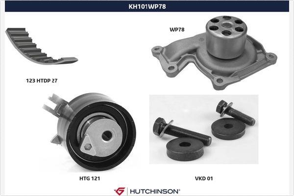 Hutchinson KH 101WP78 TIMING BELT KIT WITH WATER PUMP KH101WP78: Buy near me in Poland at 2407.PL - Good price!