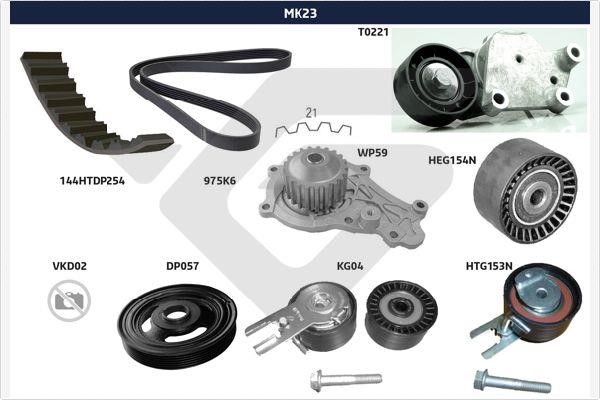  MK23 Комплект ремня генератора MK23: Отличная цена - Купить в Польше на 2407.PL!