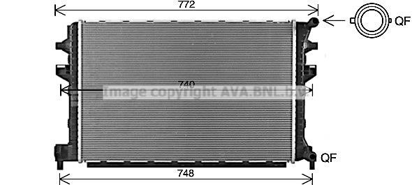 AVA VN2383 Radiator, engine cooling VN2383: Buy near me in Poland at 2407.PL - Good price!