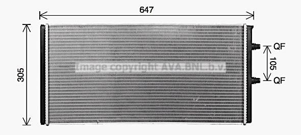 AVA BW2604 Radiator, engine cooling BW2604: Buy near me in Poland at 2407.PL - Good price!