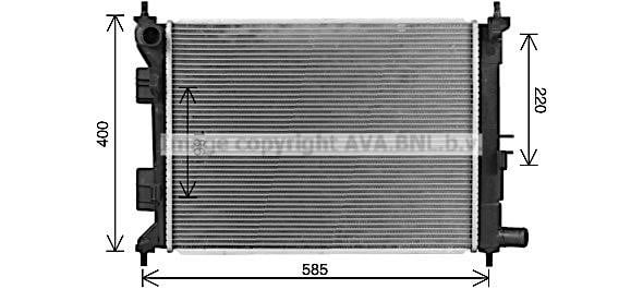AVA HY2494 Radiator, engine cooling HY2494: Buy near me in Poland at 2407.PL - Good price!