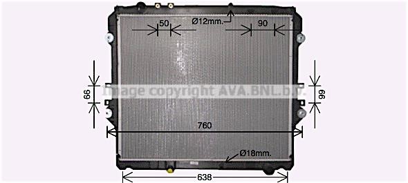 AVA TO2752 Radiator, engine cooling TO2752: Buy near me in Poland at 2407.PL - Good price!