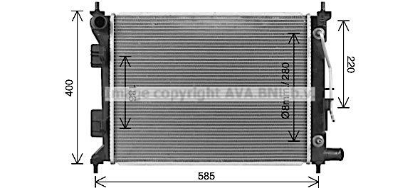 AVA HY2493 Radiator, engine cooling HY2493: Buy near me in Poland at 2407.PL - Good price!
