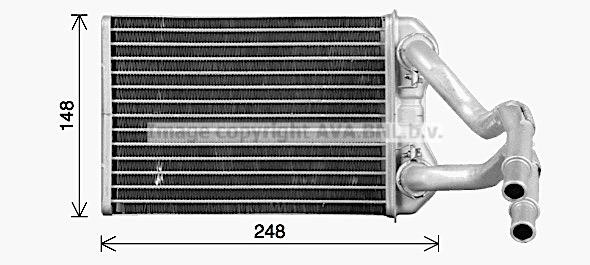 AVA CR6147 Heat Exchanger, interior heating CR6147: Buy near me in Poland at 2407.PL - Good price!