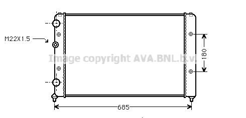 AVA VN2115 Radiator, engine cooling VN2115: Buy near me in Poland at 2407.PL - Good price!