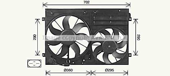 AVA VN7551 Fan, radiator VN7551: Buy near me at 2407.PL in Poland at an Affordable price!