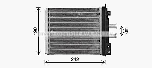 AVA LA6037 Heat Exchanger, interior heating LA6037: Buy near me in Poland at 2407.PL - Good price!