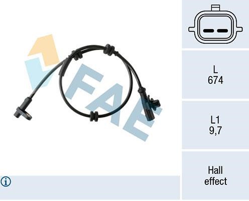FAE 78454 Sensor, wheel speed 78454: Buy near me in Poland at 2407.PL - Good price!