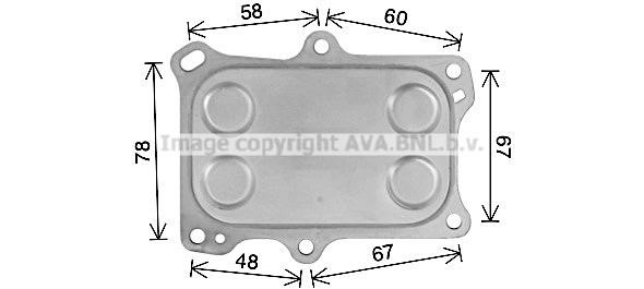 AVA AL3153 Oil Cooler, engine oil AL3153: Buy near me in Poland at 2407.PL - Good price!