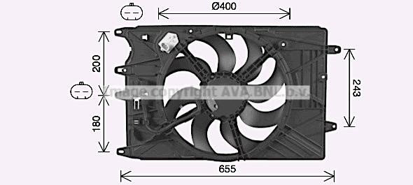 AVA FT7615 Fan, radiator FT7615: Buy near me at 2407.PL in Poland at an Affordable price!