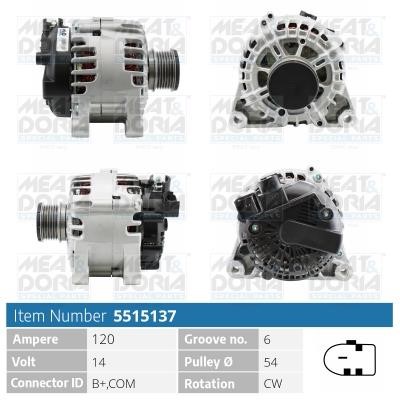 Meat&Doria 5515137 Alternator 5515137: Buy near me in Poland at 2407.PL - Good price!