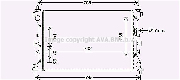 AVA SZ2149 Radiator, engine cooling SZ2149: Buy near me in Poland at 2407.PL - Good price!