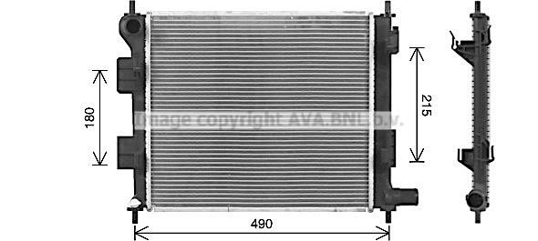 AVA HY2578 Radiator, engine cooling HY2578: Buy near me in Poland at 2407.PL - Good price!
