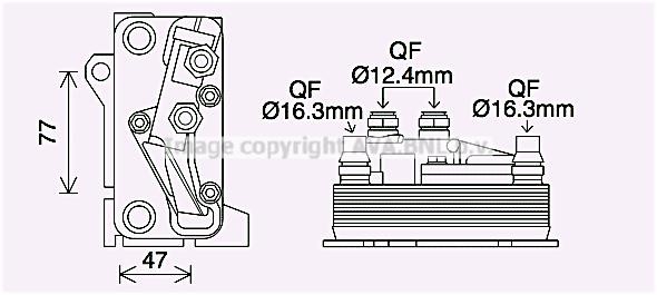AVA MS3714 Oil Cooler, automatic transmission MS3714: Buy near me in Poland at 2407.PL - Good price!