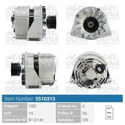 Meat&Doria 5510313 Alternator 5510313: Buy near me at 2407.PL in Poland at an Affordable price!