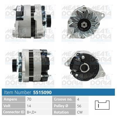 Meat&Doria 5515090 Alternator 5515090: Buy near me at 2407.PL in Poland at an Affordable price!