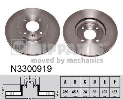 Nipparts N3300919 Front brake disc ventilated N3300919: Buy near me in Poland at 2407.PL - Good price!