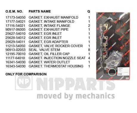 Nipparts J1242061 Gasket Set, cylinder head J1242061: Buy near me in Poland at 2407.PL - Good price!