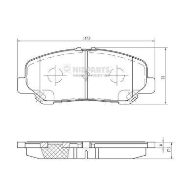 Nipparts N3602151 Scheibenbremsbeläge, Set N3602151: Bestellen Sie in Polen zu einem guten Preis bei 2407.PL!