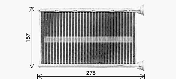 AVA BW6615 Heat Exchanger, interior heating BW6615: Buy near me in Poland at 2407.PL - Good price!
