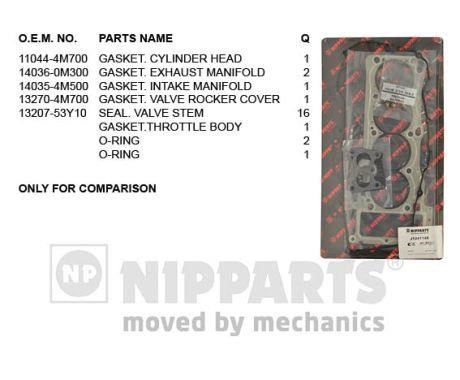 Nipparts J1241148 Прокладки ГБЦ, комплект J1241148: Приваблива ціна - Купити у Польщі на 2407.PL!