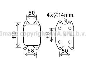 AVA VN3394 Oil Cooler, engine oil VN3394: Buy near me in Poland at 2407.PL - Good price!