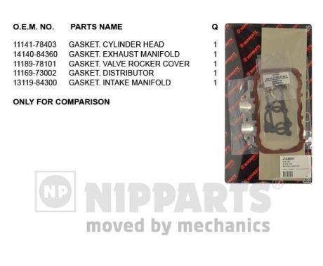 Nipparts J1248001 Gasket Set, cylinder head J1248001: Buy near me in Poland at 2407.PL - Good price!
