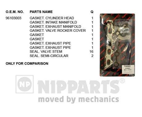 Nipparts J1240901 Прокладки ГБЦ, комплект J1240901: Купити у Польщі - Добра ціна на 2407.PL!