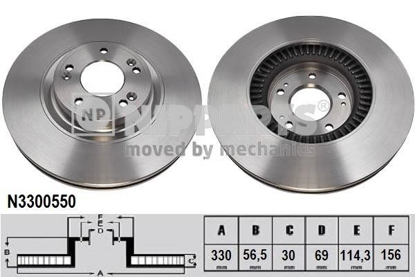 Nipparts N3300550 Tarcza hamulcowa N3300550: Dobra cena w Polsce na 2407.PL - Kup Teraz!