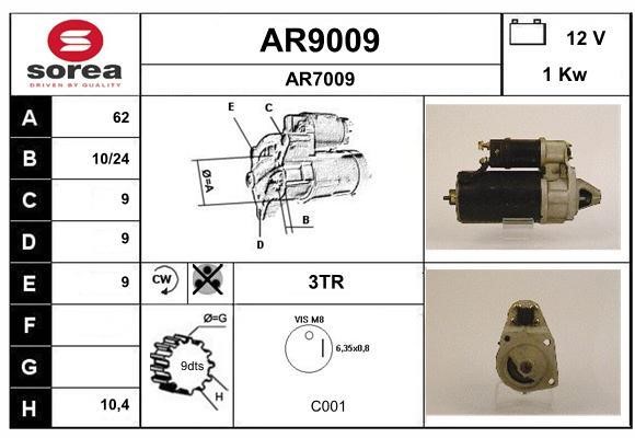 SNRA AR9009 Anlasser AR9009: Kaufen Sie zu einem guten Preis in Polen bei 2407.PL!