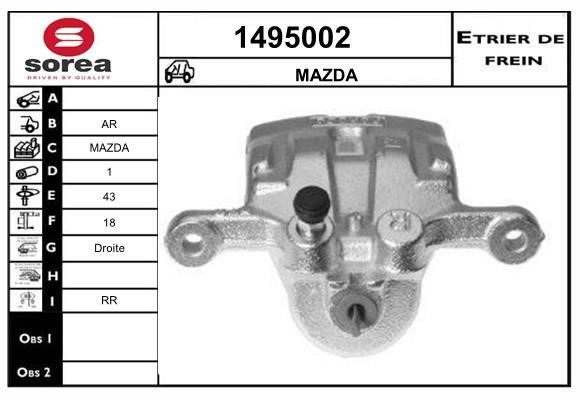 SNRA 1495002 Brake caliper 1495002: Buy near me in Poland at 2407.PL - Good price!